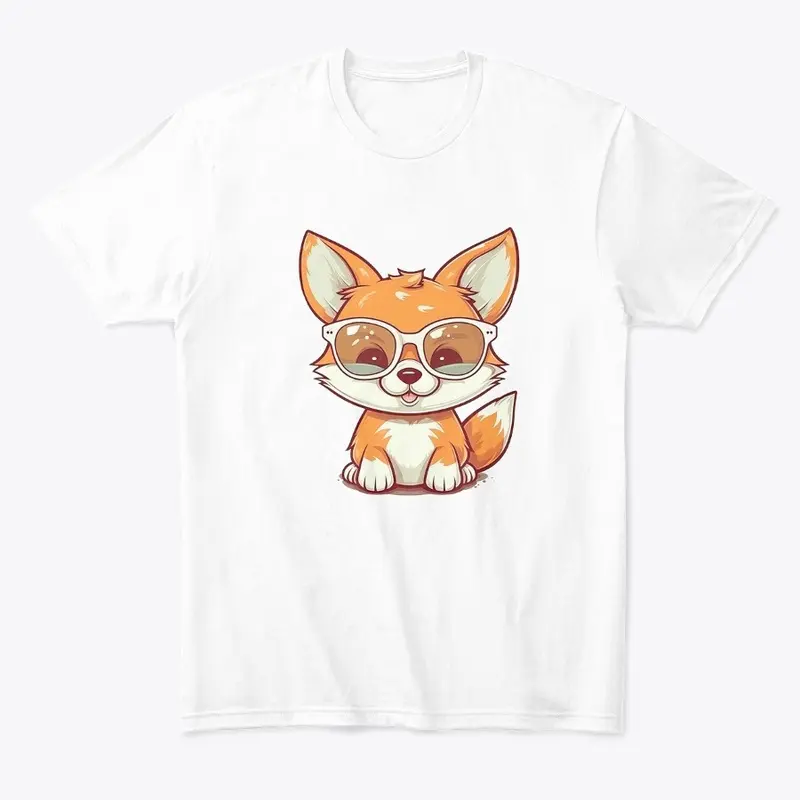 Fox with See Through Shades Kawaii