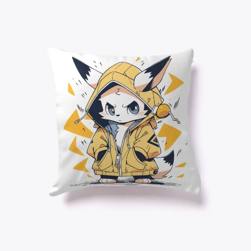 Ninja Fox Hoodie Looking Serious 