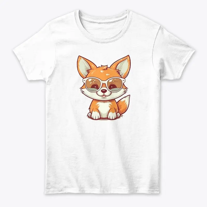 Fox with See Through Shades Kawaii