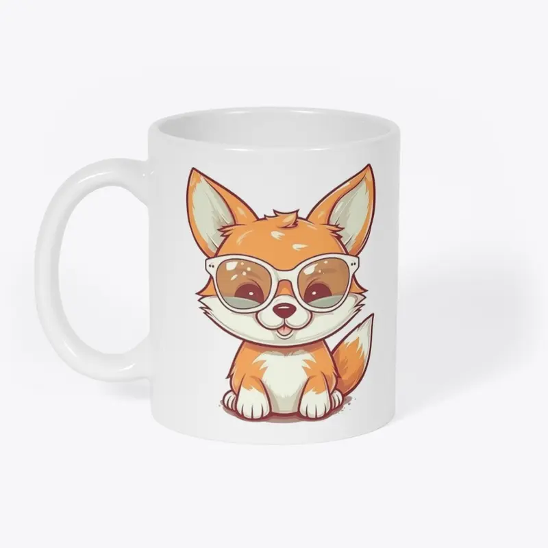 Fox with See Through Shades Kawaii