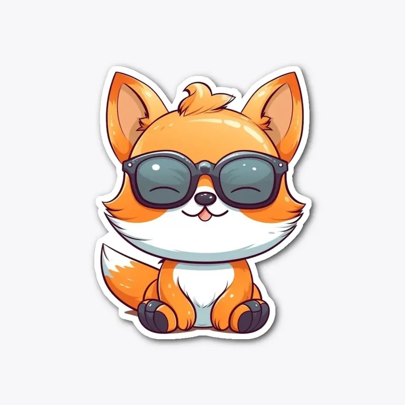 Fox with Shades Kawaii