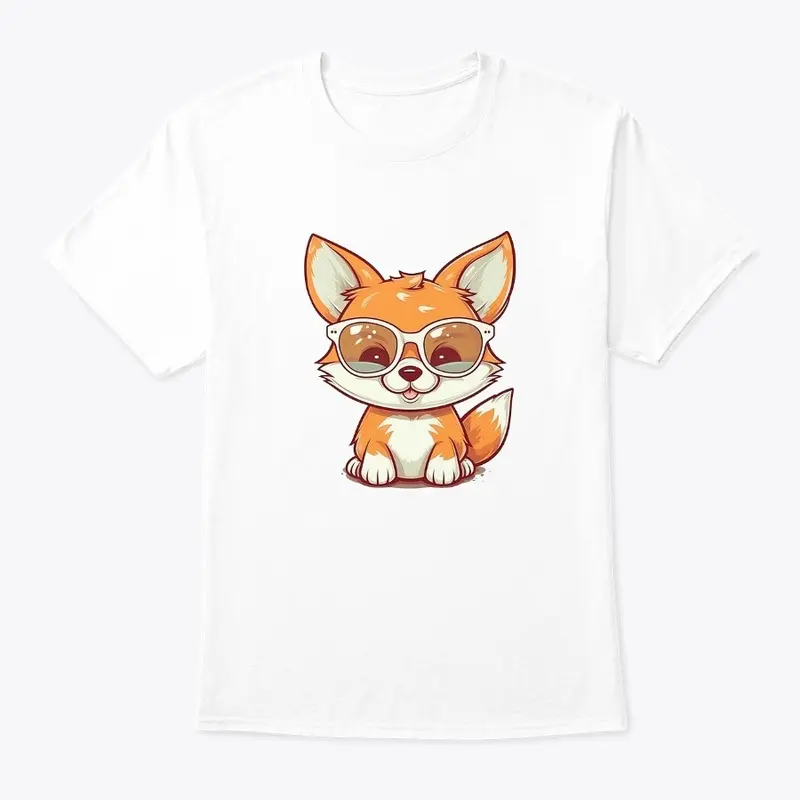 Fox with See Through Shades Kawaii